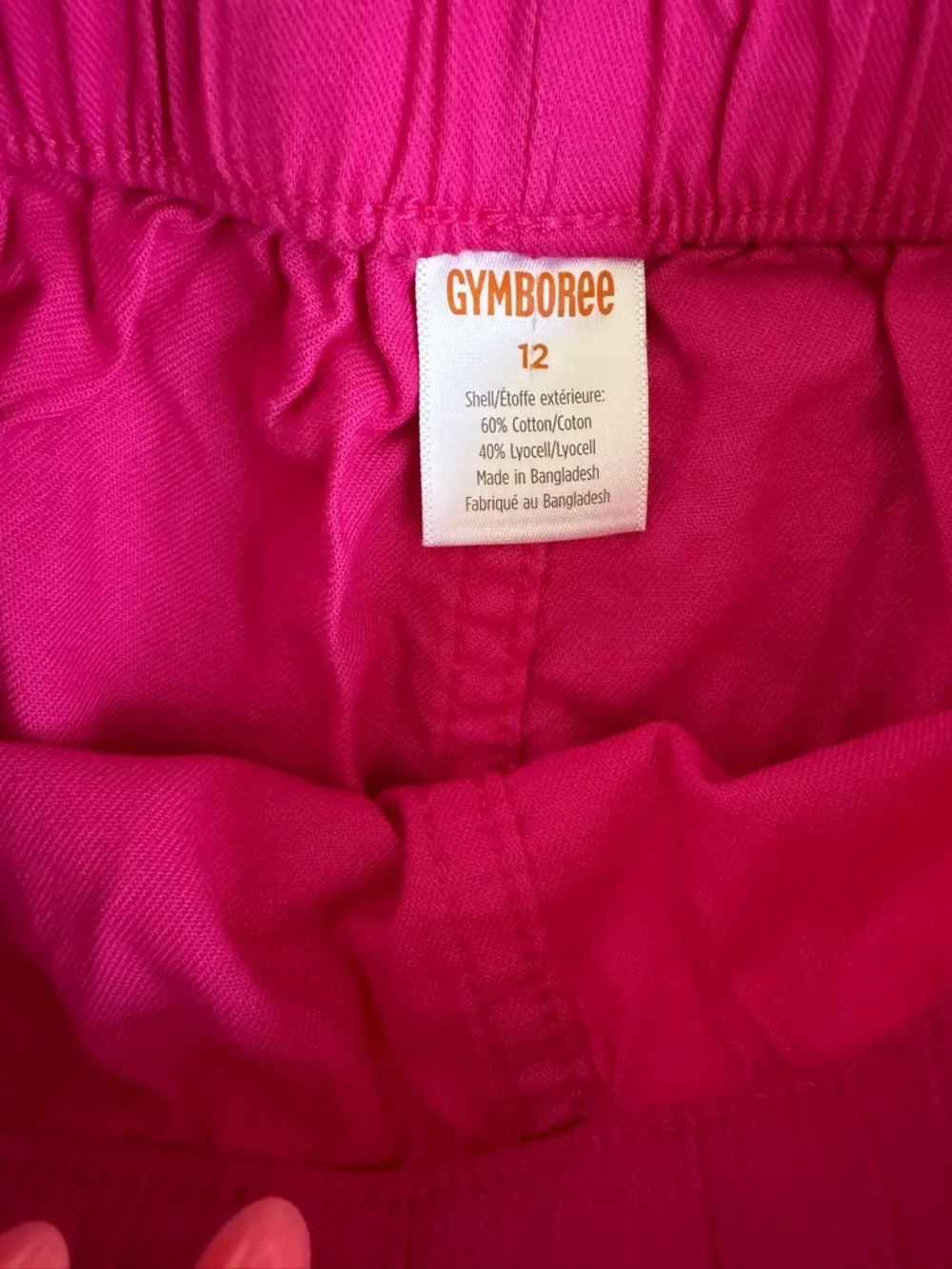 NWT KIDS GIRLS Ruffle-Trim High Waist Shorts in Hot Pink SIZE 12